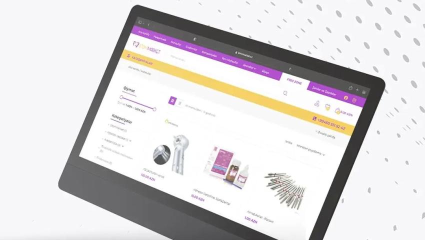 StomMarket.az e-commerce saytı